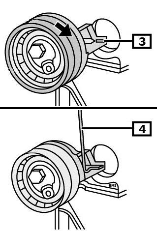 23) Apretar el tornillo del rodillo tensor (Detalle1) Par de apriete: 21 ± 2 Nm El rodillo tensor no debe girar durante el apriete.