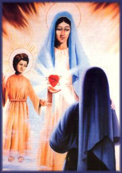 El 10 de diciembre de 1925, Nuestra Señora regresó a aparecer a Sor Lucía en Pontevedra, como había prometido en Fátima que haría.