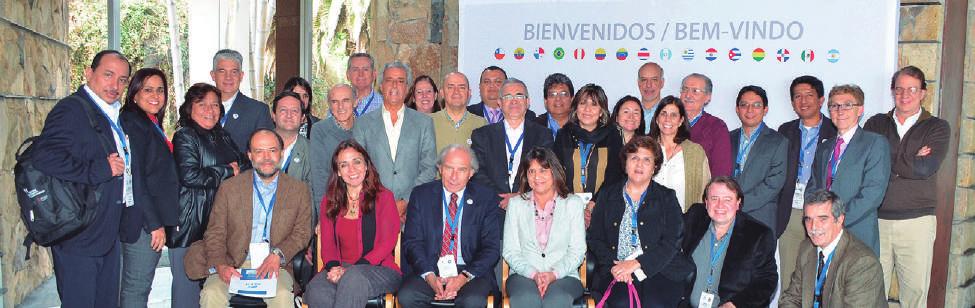ALEH 2015 Cumbre ALEH del Pacífico Sur Nuevos Estatutuos Sede permanente en Santiago de Chile Oficina Ejecutiva» 6 personas» Directora Ejecutiva Comité Ejecutivo» Presidente» 1 y 2 vice-presidente» 2