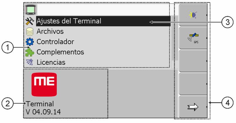 Configurar el terminal en la aplicación Service Elementos de mando en la aplicación Service 7 7 Configurar el terminal en la aplicación Service En la aplicación "Service" puede configurar el terminal