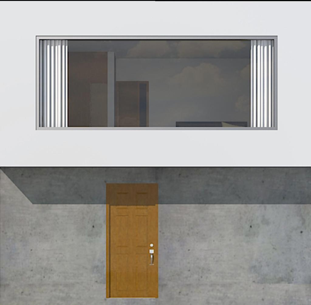 Fachada Sur proyección de losa de azotea VS de nición envolvente térmica Porciones que componen la fachada Sur N Porción Área (m²) 1 MS1 Muro de concreto aparente14.