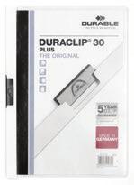 Dossier clip A4 con canguro 30h blanco Duraclip Plus Fabricada en con pinza de acero especial.