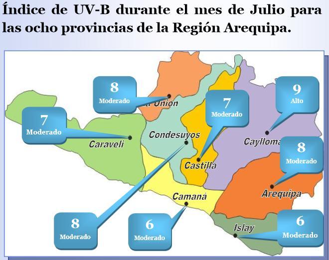 Análisis de la Situación de Salud 5 Oficina de Epidemiología Como podemos observar en las diferentes provincias de Arequipa la intensidad de