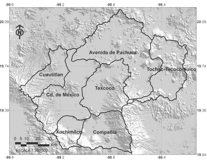 Clasificación de Cuencas Cuenca del Valle de México Sierra de Pachuca Sierra de Las Cruces Sierra