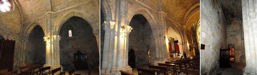 ❷ Bóveda de crucería sobre el presbiterio. ❸ Parte central del retablo con la custodia del Santísimo.