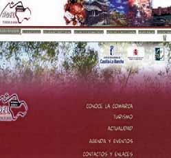 005,15 Realización de web ADEL SIERRA NORTE, mapa interactivo de la comarca, municipios, empresas, noticias, actividades.