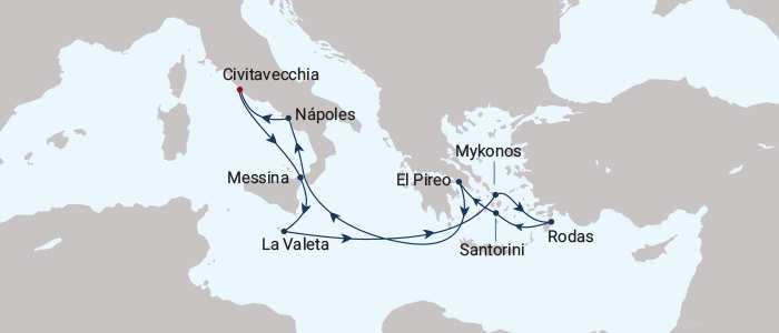 Itinerario y mapa del crucero Camarotes En Celebrity Cruises queremos que, mientras descubres el mundo, tengas tu propio espacio al que regresar.