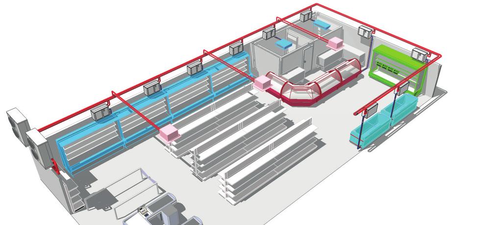 Sistema intarloop intarloop es un sistema de refrigeración para supermercados, constituido por: grupos frigoríficos distribuidos, con condensación indirecta mediante un circuito de agua; y una o