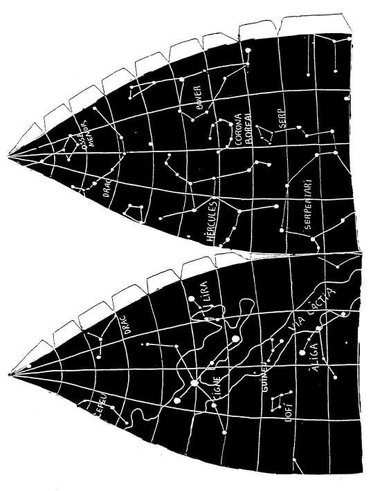Fig. 14c: Parte de la cúpula para pegar y después agujerear las estrellas con diferentes agujas y alfileres.
