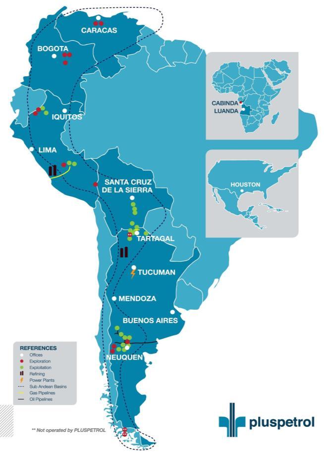 Pluspetrol Uno de los mayores productores de petróleo y de gas de Argentina (42 Mbbl/d and 368 MMcf/d respectivamente*).