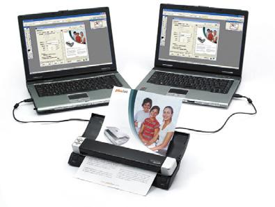 MobileOffice S420 Próximamente Escáner portátil de color. Escanea a PDF buscable. Opcional USB BUS powered puede ser conectado por USB powered o por enchufe mural. Conectar y usar via USB 2.