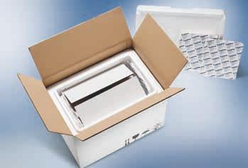 Todas las soluciones de sistemas incluyen los siguientes componentes: Caja de poliestireno expandido (EPS) Caja exterior/de envío (carga