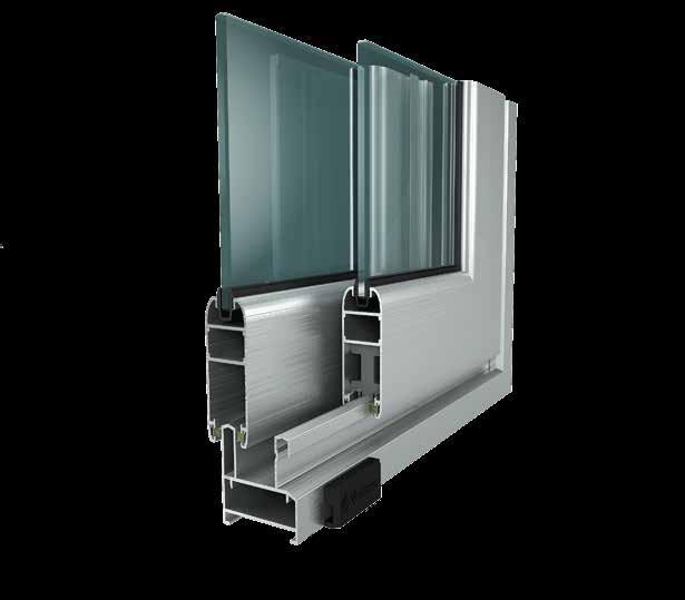 TOSCANA (X) (O) Sistema para ventana y puerta ventana corrediza: Marco perimetral de 2 y 3 rieles Enganche reforzado o sencillo Acristalamiento de 4 hasta 8 mm Corte del marco y de la nave a 45
