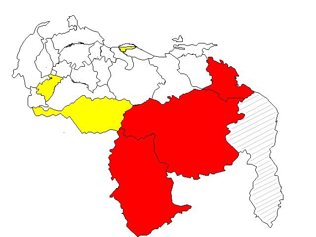 6 N 53 28 de Diciembre de 24 al 3 de Enero de 25 Cuadro N 2 Dengue. Distribución por semanas epidemiológicas y entidades federales. República Bolivariana de Venezuela 24.