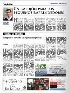 Columnas Columna de opinión GG Mario Pavón Diario El Insular, Chiloé 1 de octubre http://ftpelinsular.