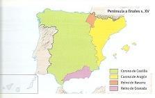 Los Reyes Católicos. En 1469 se inicia la unificación de todo el territorio peninsular, culminada la conquista del reino de Granada -1492-, pero administraciones e instituciones seguían distintas.