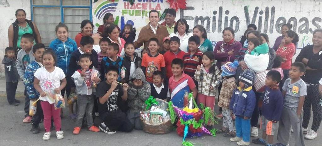 16 de diciembre; visita a la Colonia Amalucán y Primero de Mayo con motivo de las fiestas