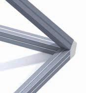 Combinan perfectamente con los perfiles combitech de aluminio natural, aluminio plateado anodizado, aluminio recubierto de polvo