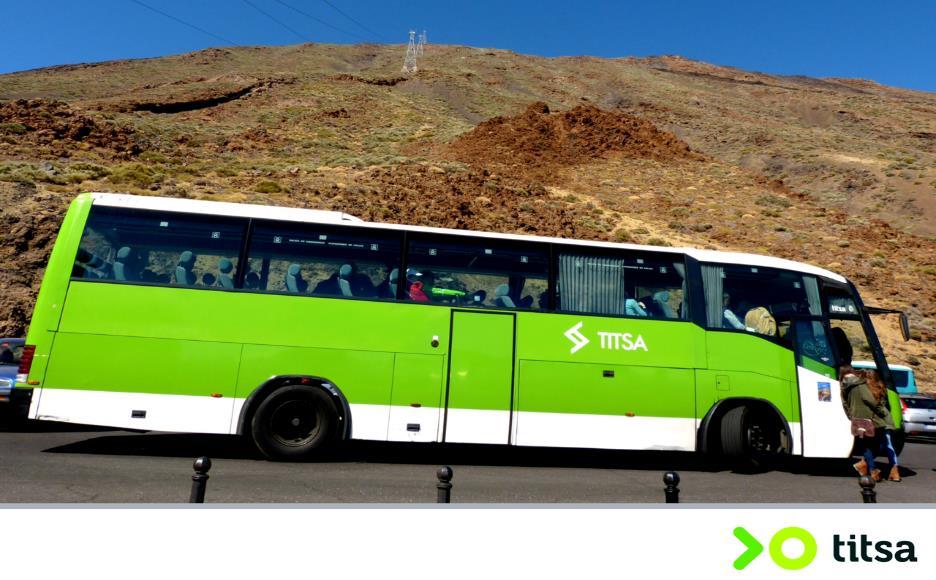 Respecto al transporte público regular (TITSA, encuesta satisfacción 2015): Los turistas suponen un 15% del total de los 60 millones de viajes cada año realizados en guagua y tranvía Hay líneas de