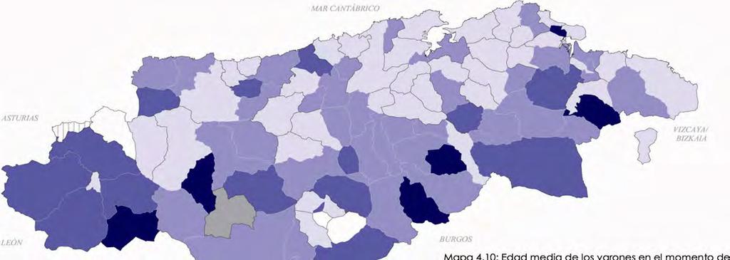 MNP. MUNICIPIOS. Defunciones Tabla 4.4.3: Defunciones de varones residentes en Cantabria por grupos decenales de edad (2009).