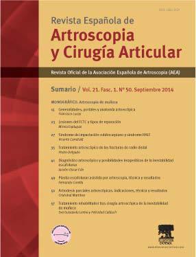 REV ESP ARTROSC CIR ARTICUL 2014;21(1):63-68 Revista Española de Artroscopia y Cirugía Articular www.elsevier.es/artroscopia Original Artrodesis parciales artroscópicas.