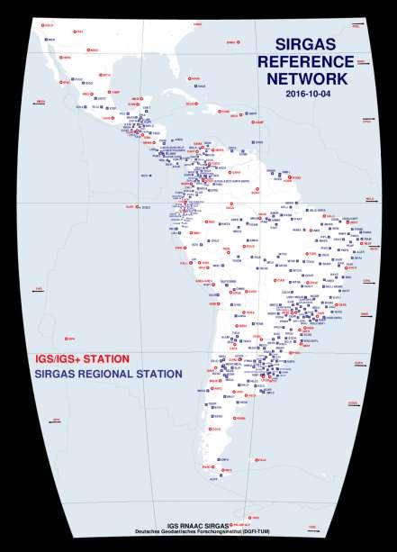 Estado actual de la red SIRGAS-CON 3. Estado actual de la red SIRGAS-CON: La red cuenta con 396 estaciones GNSS.