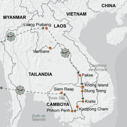 Laos y Camboya Siguiendo el Mekong.