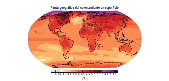 Cuarto Informe IPCC (2007) Cambios de la temperatura