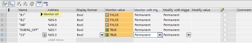 Haga clic en "observar todos los valores una sola vez e inmediatamente" o en "Monitor all"