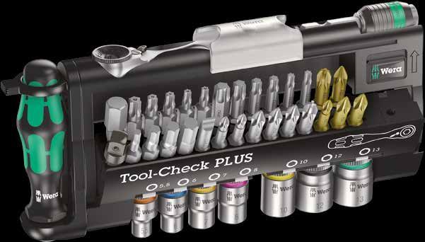 Tool-Check PLUS Tool-Check PLUS 68,50 FULL STEEL RAPIDAPTOR TECHNOLOGY SWITCH 28 puntas, 1 destornillador porta-puntas 813 adecuado para puntas hexagonales de 1 / 4 " según DIN ISO 1173-C 6,3 y serie