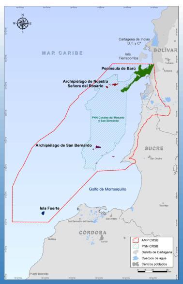 Vulnerabilidad al cambio climático Área insular de Cartagena de Indias PNN CRSB AMP ARSB declarada por el Ministerio de Ambiente