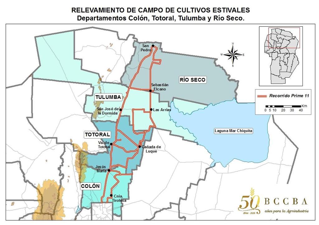 Rally Agrícola BCCBA Prime 11: Departamentos Colón, Totoral, Tulumba y Río Seco. 13 y 14 de Abril de 2016.