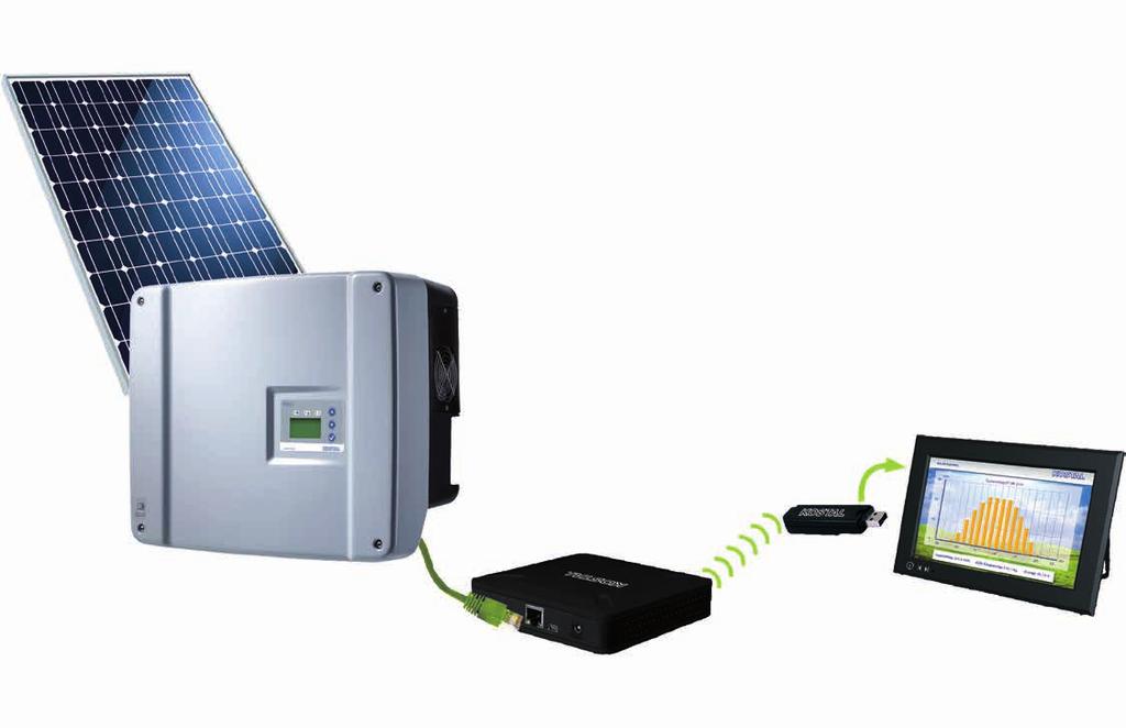 producción, para la monitorización de instalaciones y para la comunicación. Con el PIKO Data Communicator pueden controlarse los rendimientos de la instalación fotovoltaica mediante un marco digital.