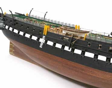 USS ONSTITUTION 108I orta 12 secciones de I 7 mm de una tira de madera de 1 3 mm.