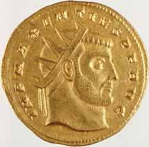 «Medallón» de dos áureos de Majencio Roma, hacia 307 312 d.c Oro Diám. 26,5 mm 37.518,60 e 43.