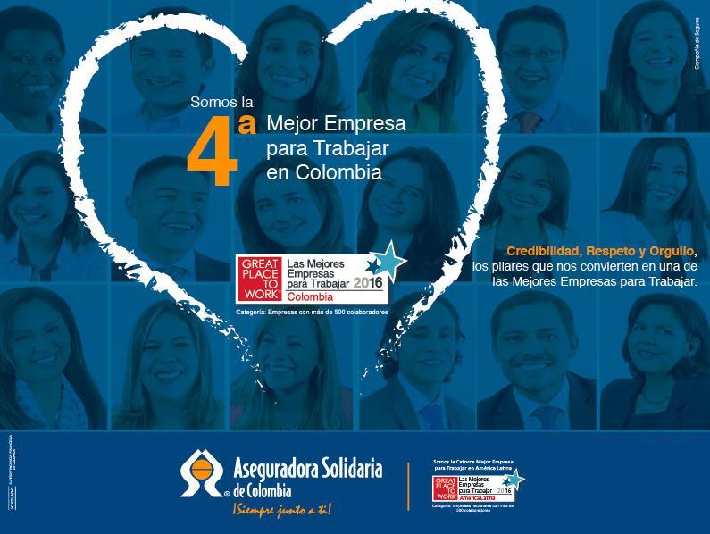 La lista de las Mejores Empresas para Trabajar en Colombia