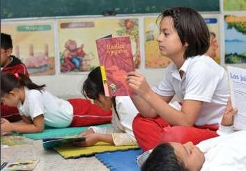Materiales educativos Libros de lectura para las aulas de primaria y secundaria Promocionan prácticas culturales