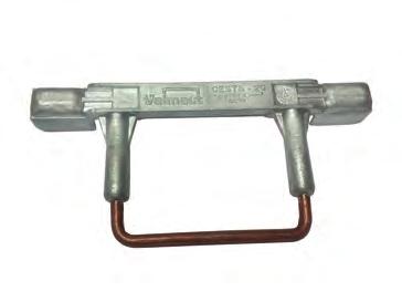 Conectador Tipo Estribo Conectador derivador de compresión, tipo estribo con cuerpo de aluminio y estribo de cobre.
