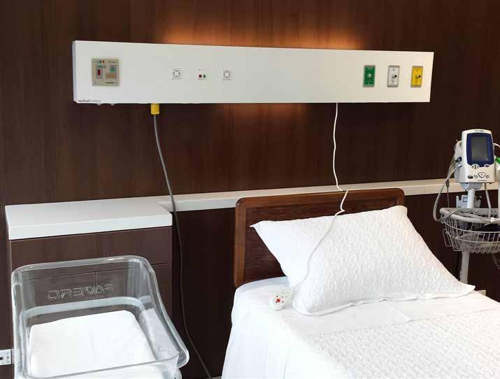 tirador de baño, luz de pasillo cuatricolor y pulsadores de cama antibacterianos IP67 que generan alarmas y