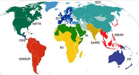 Mapa de los países miembros de