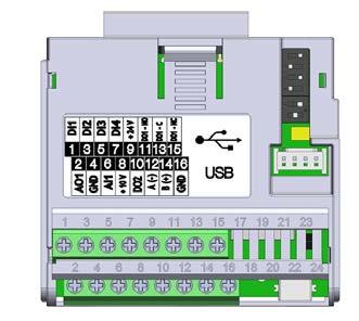 2: Módulo plug-in con RS485 adicional Para este módulo plug-in, además de la interfaz RS485 estándar, una segunda interfaz RS485 está disponible.