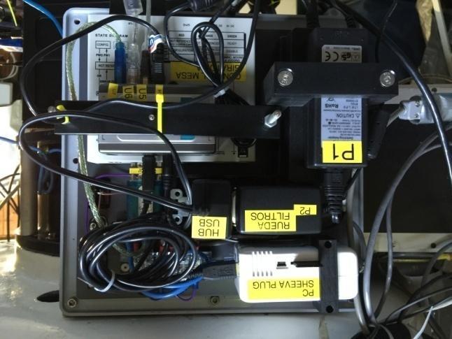 La cámara FLI requiere para su operación un voltaje de 12 VCD que se proporciona por una fuente de alimentación ubicada en la caja de control.