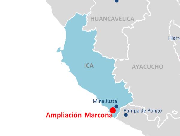 AMPLIACIÓN MARCONA 9 Shougang Hierro Perú S.A.A. 98.52%: Shougang Corporation (China) 1.48%: Otros accionistas (Perú) Ica Nazca San Juan de Marcona El proyecto se ubica a una altitud entre 40 y 800 m.