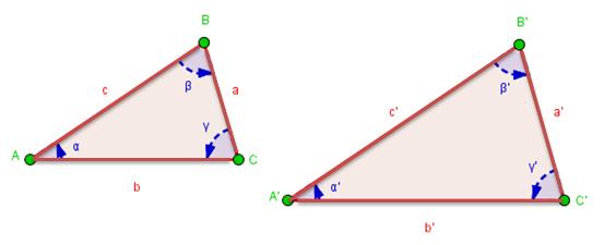 2. Utilice el software GeoGebra para construir diferentes triángulos y determine la medida de sus ángulos interiores para verificar que su suma es 180 Aporte de Información Dos triángulos son