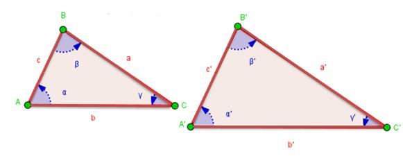 18 Tercer Criterio de semejanza de triángulos: Lado - Lado - Lado (LLL) Dos triángulos son semejantes si sus tres lados son respectivamente proporcionales. Si se dice que entonces 3.