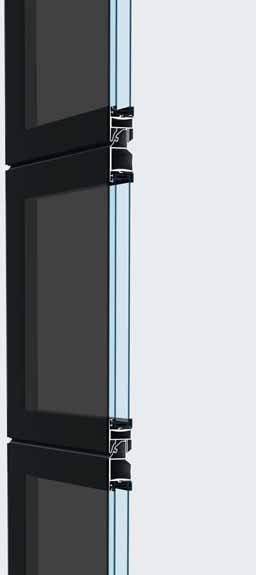 Puertas de aluminio con acristalamiento exclusivo ALR F42 Glazing Los campos de acristalamiento de alto idéntico se producen sin travesaño vertical hasta un ancho de puerta 3330 mm.