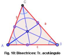 centro de gravedad. El baricentro siempre es interior al triángulo como se ilustra en las Fig. 7, 8 y 9.