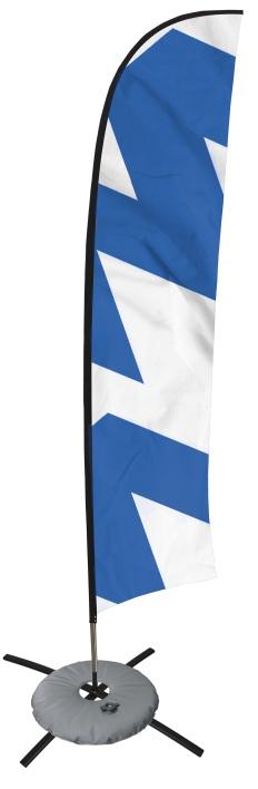 FLY BANNER Textil Flag (bandera) Impresión por Sublimación base aspa, flotador y bolsa de