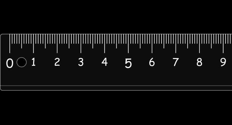 Mide con una regla el segmento b y estima la medida real del mismo.