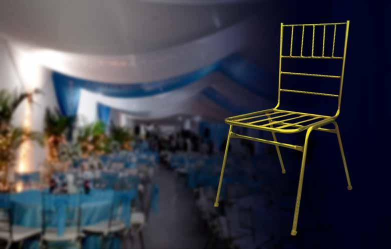 interiores como exteriores. Ideal para ser usados como sillas de eventos para agencias de festejos y otros.